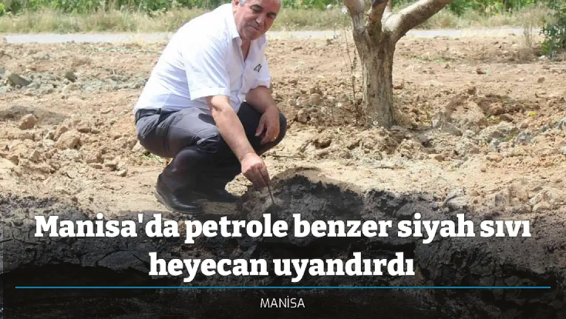 Manisa'da petrole benzer siyah sıvı heyecan uyandırdı