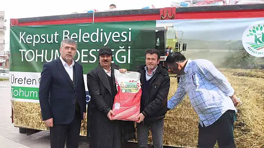 Tohumlar Kepsut Belediyesinden, hasat çiftçiden
