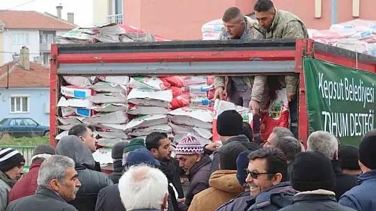 Tohumlar Kepsut Belediyesinden, hasat çiftçiden