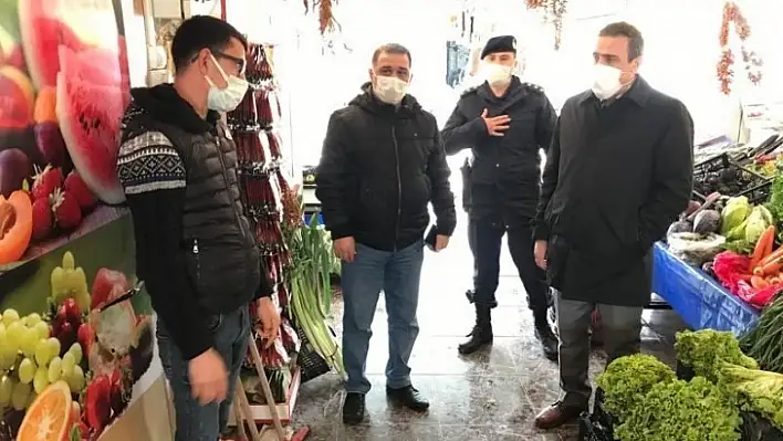 Burhaniye Kaymakamı Koronavirüs denetimlerine katıldı